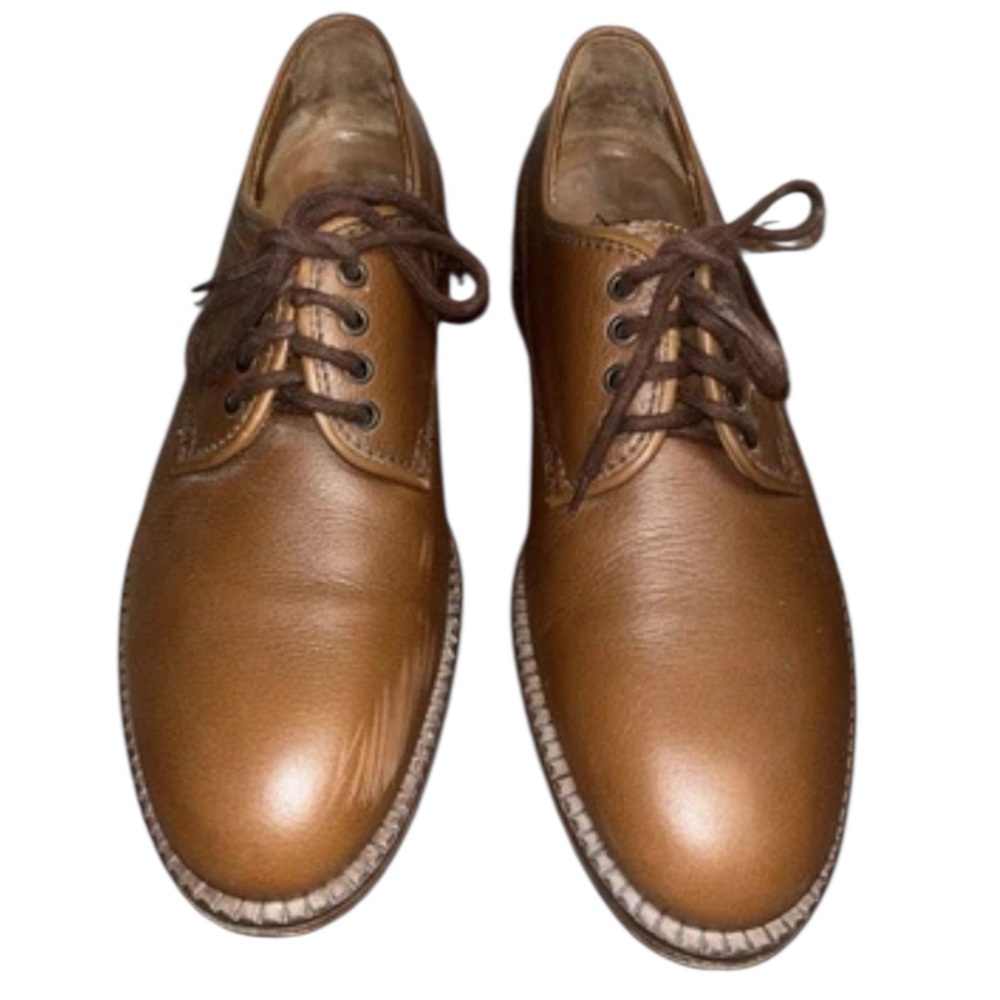Aquatalia Men's Leather Brown Lace Up Derby Shoes Size 12 Made In Italy As Is